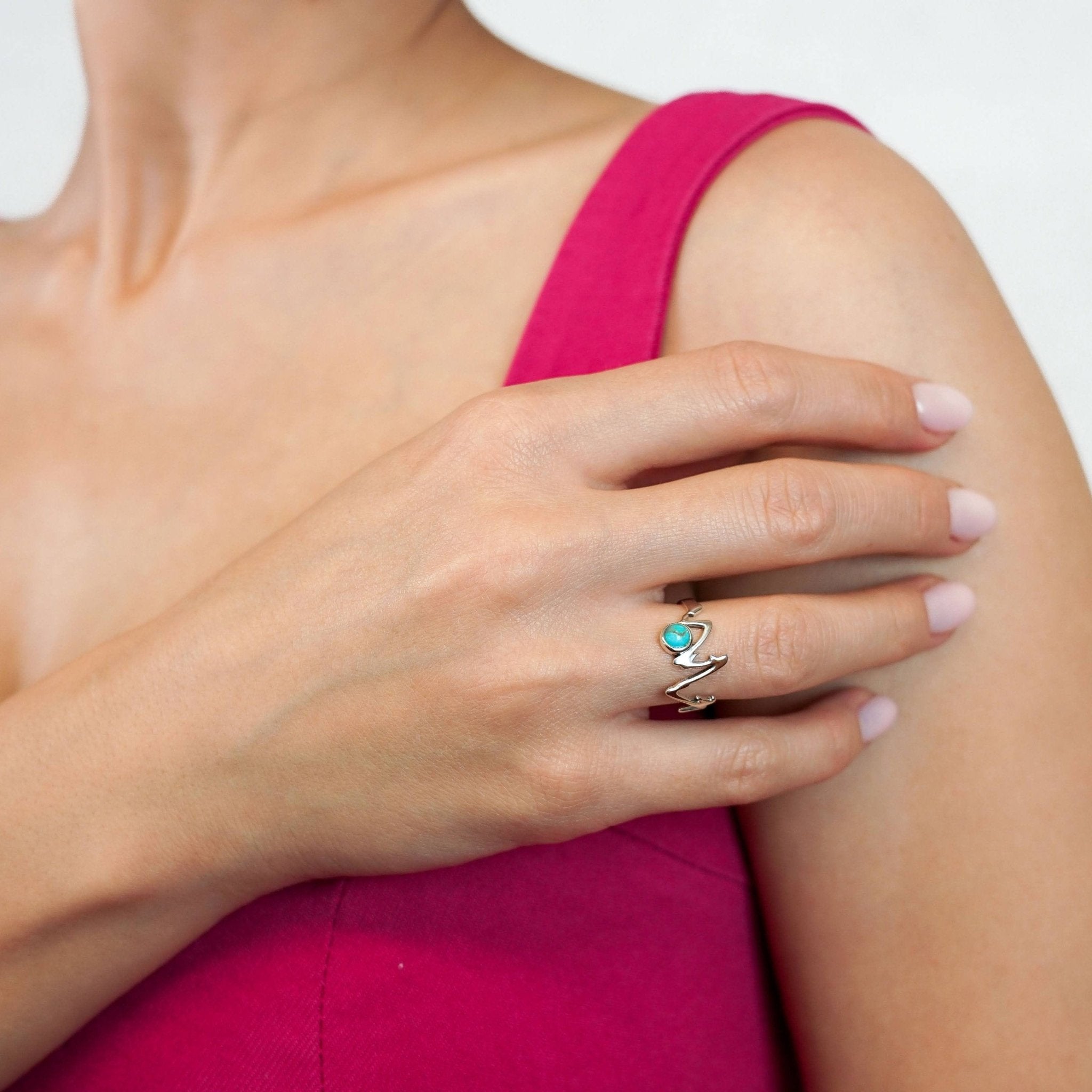 Ring Mountain Star - Sterling Silver Turquoise Ring