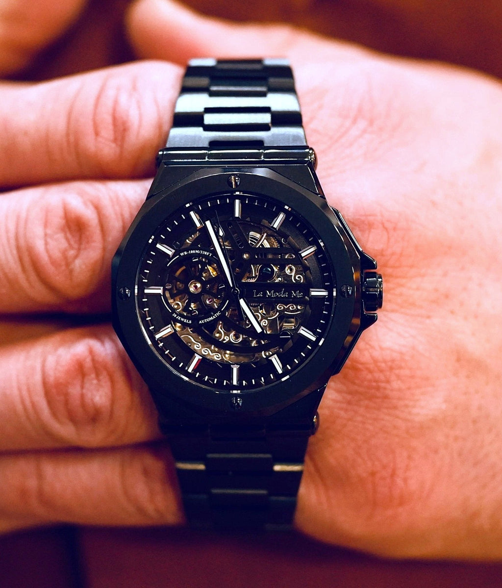 Ayoro Blackcore Skeleton AG8 Watch - Luxury Skeleton Timepiece-1
