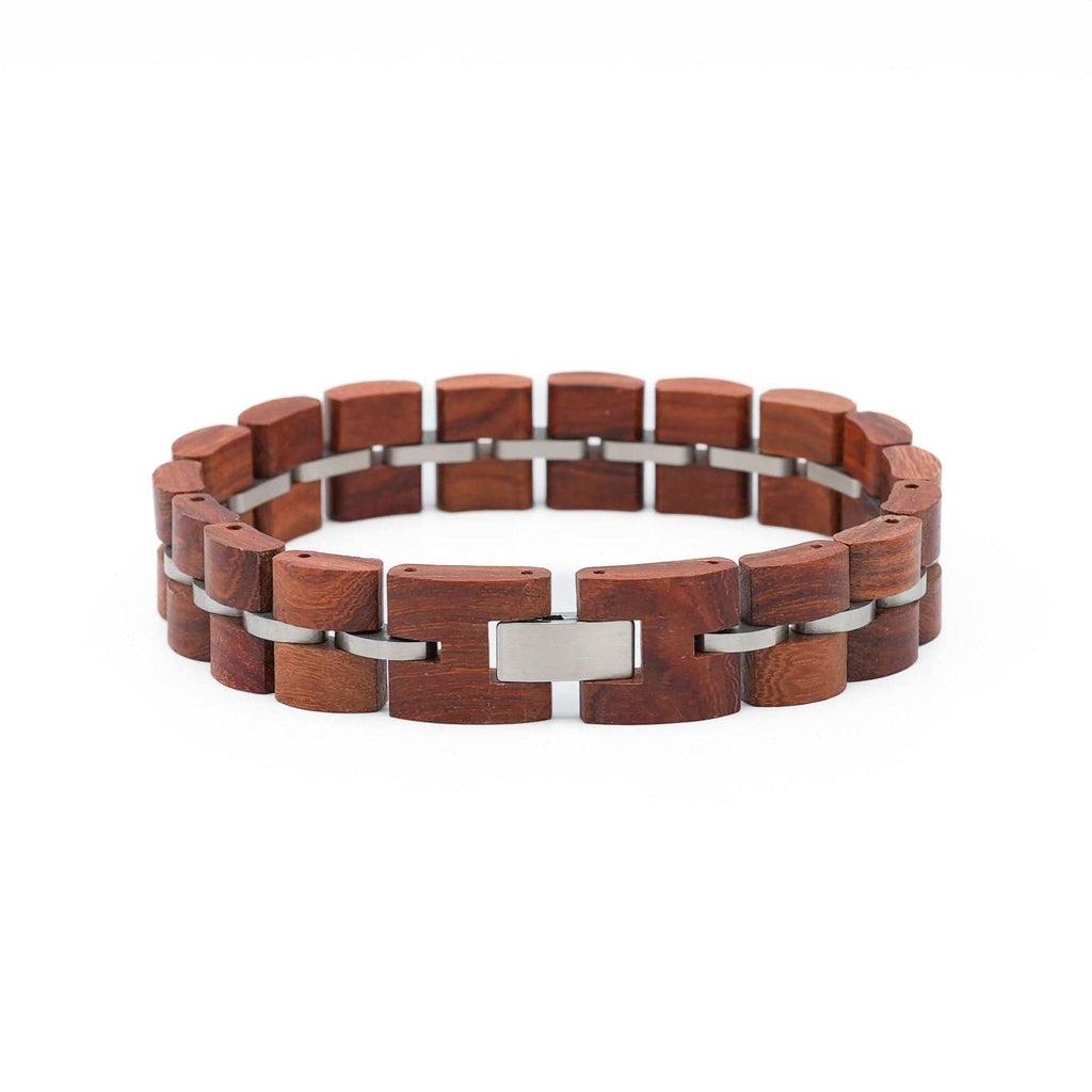 Bracelet Tor - Eco-Friendly Redwood & Steel Norse Bracelet