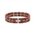 Bracelet Tor - Eco-Friendly Redwood & Steel Norse Bracelet