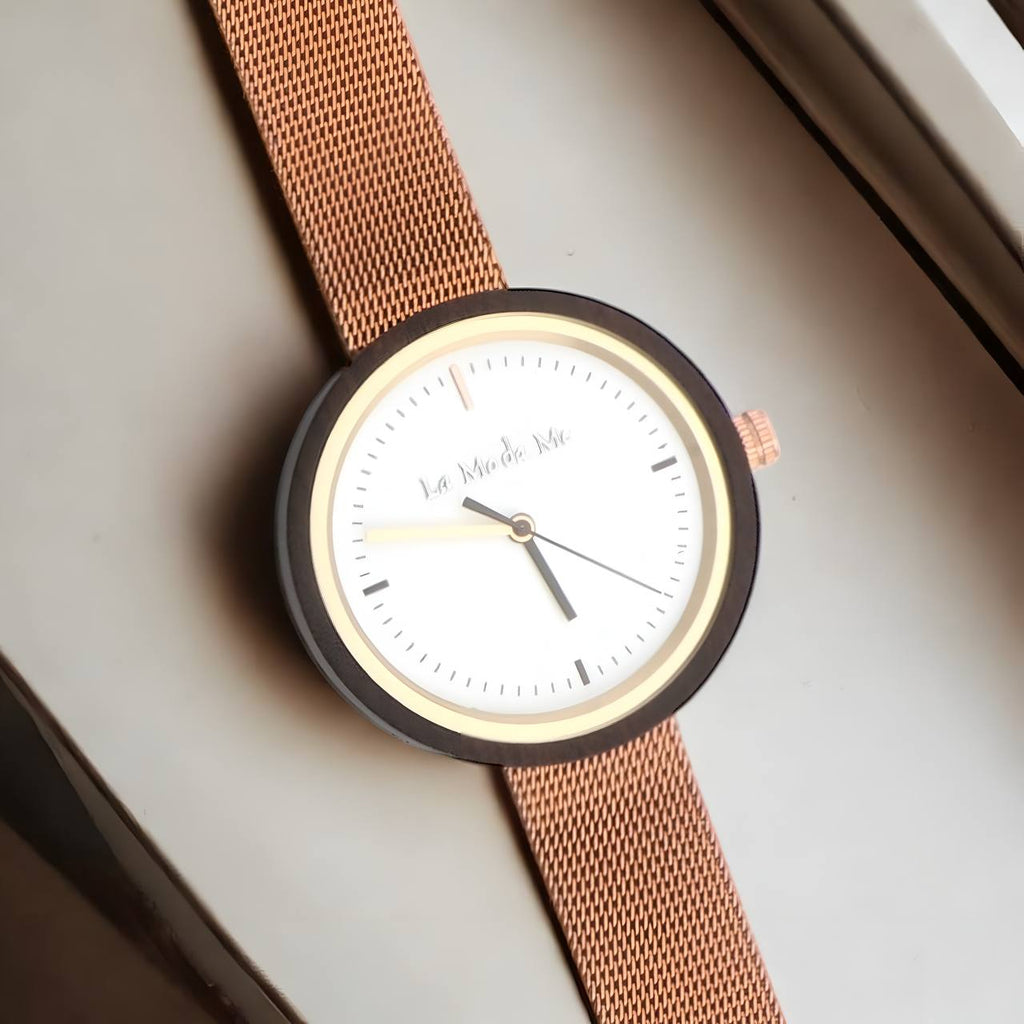 Watch Lumin Rosegold - Eco-Friendly Minimalist Round Timepiece