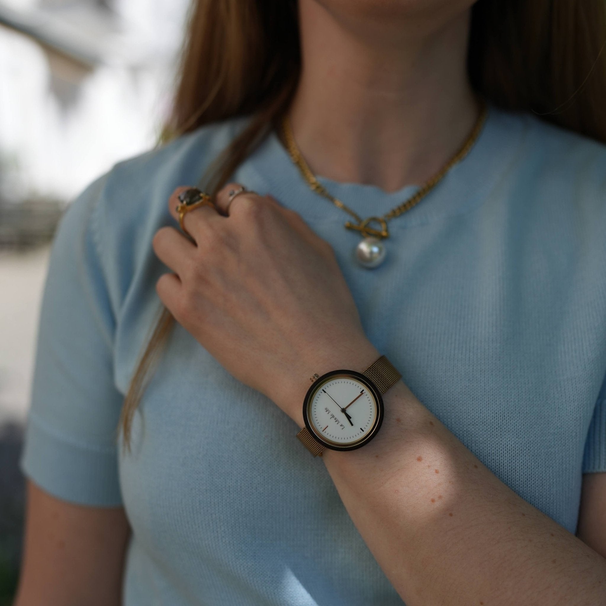 Watch Lumin Rosegold - Eco-Friendly Minimalist Round Timepiece