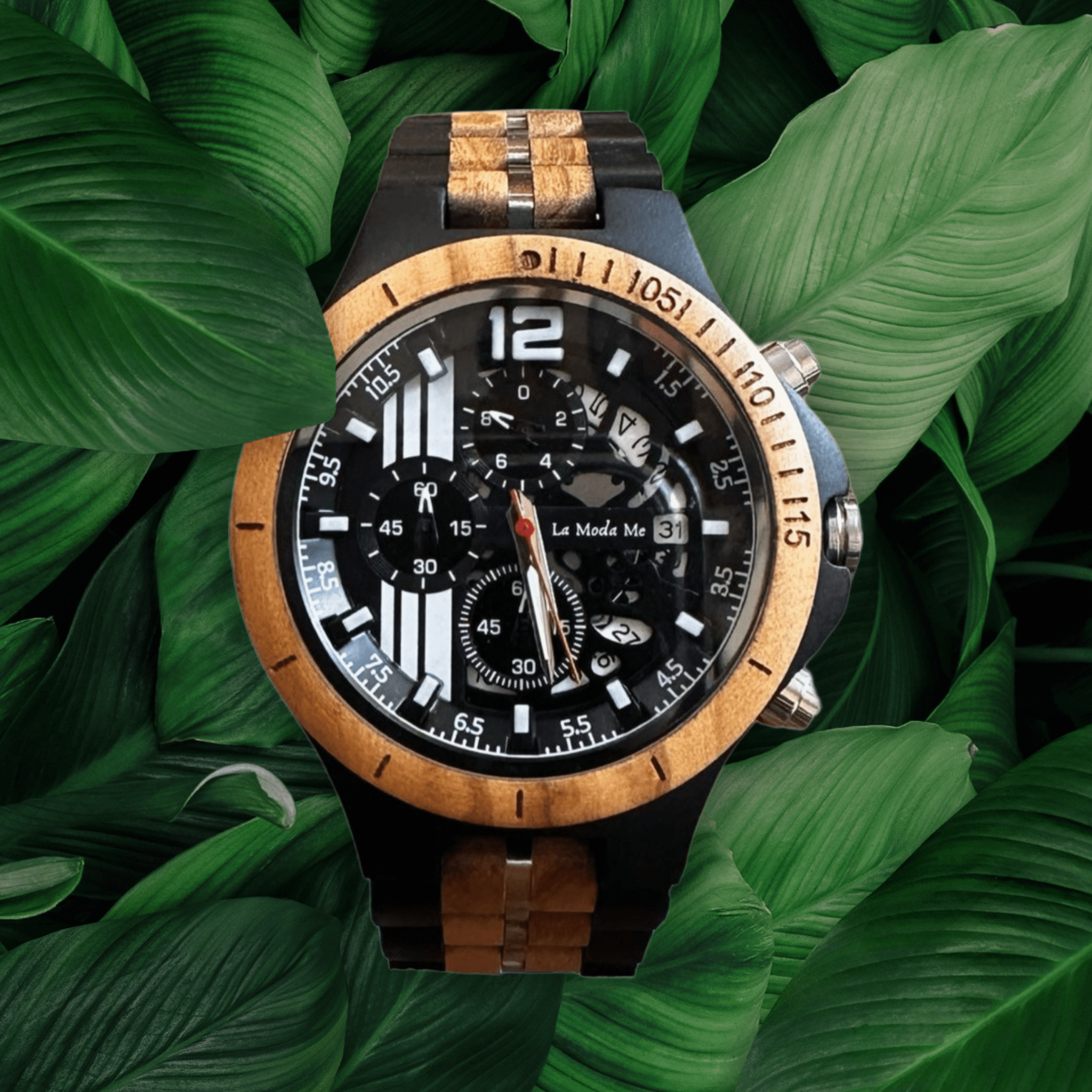 Watch Templer Knight Zebrawood - Eco-Friendly Wooden Timepiece