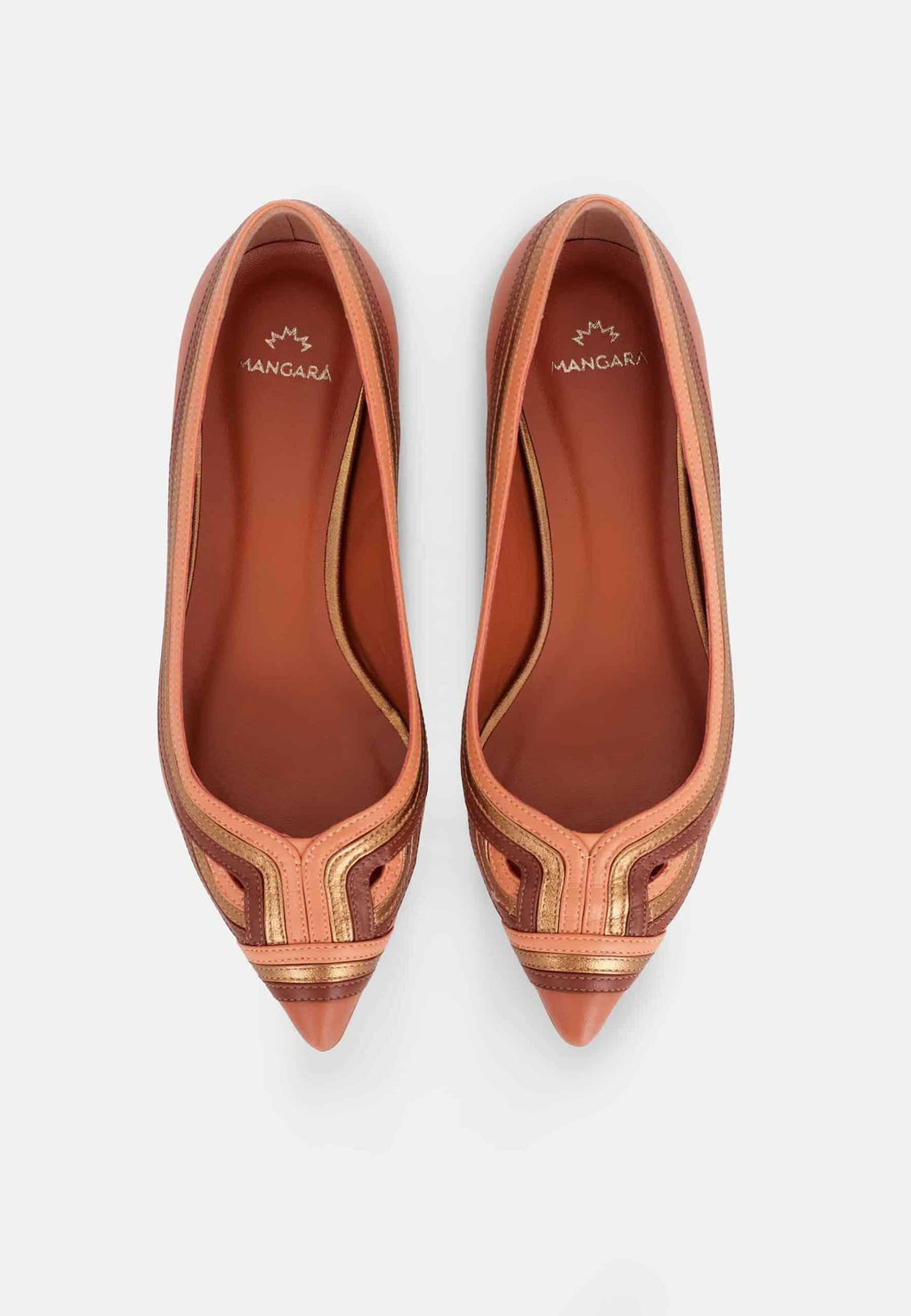 Begonia Leather Ballerinas – Women’s Flats with Layered Detail