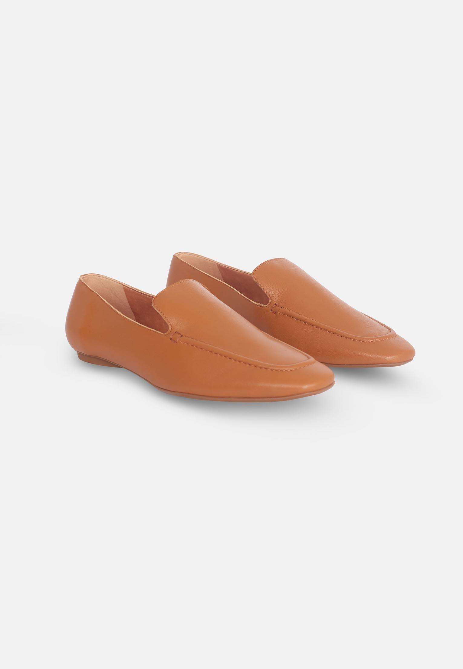 Clusia Women’s Loafers Brown Goat Leather – Flat Shoes