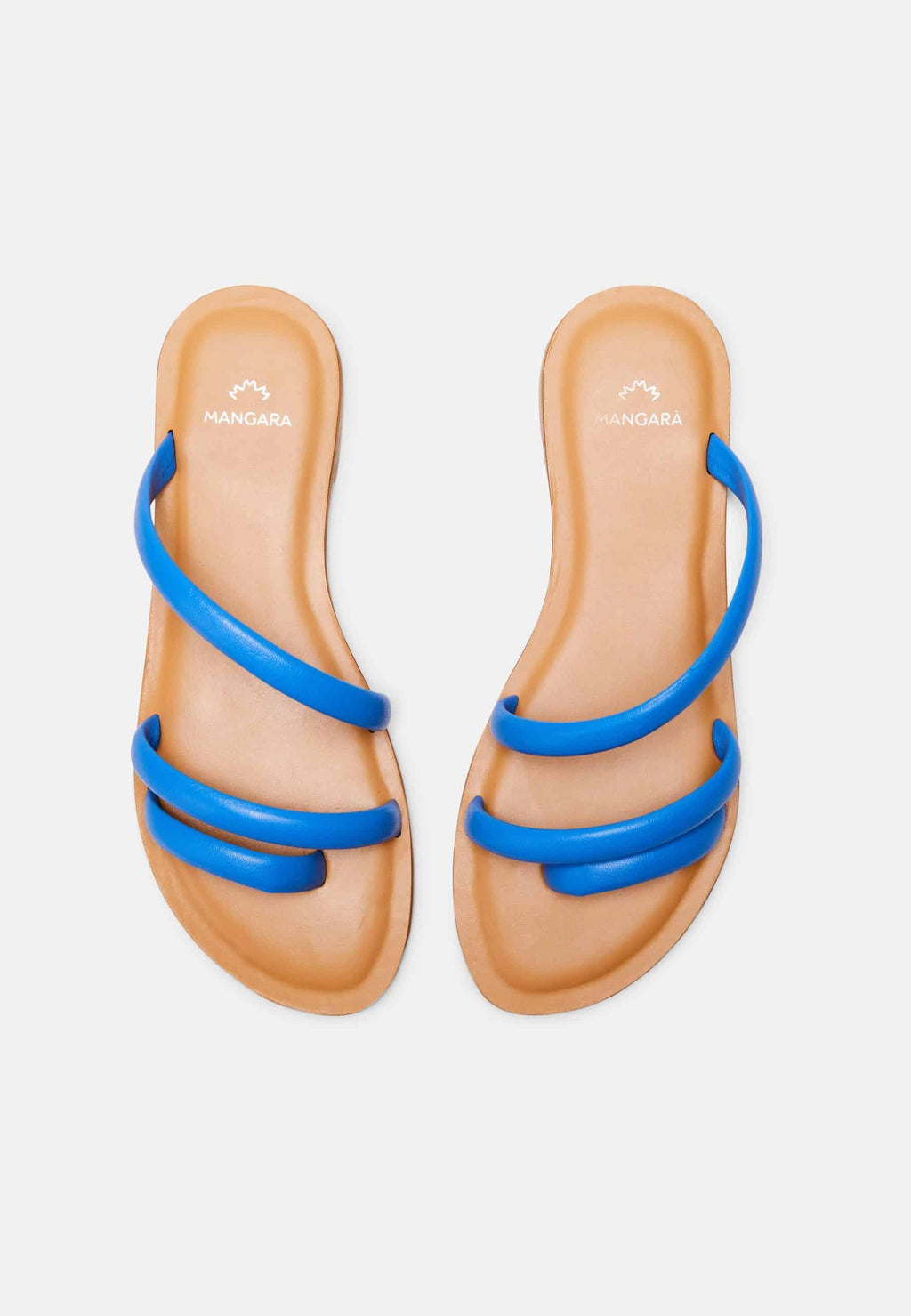 Green Calf Leather Flat Sandals – Women’s Minimalist Three-Strap Slides