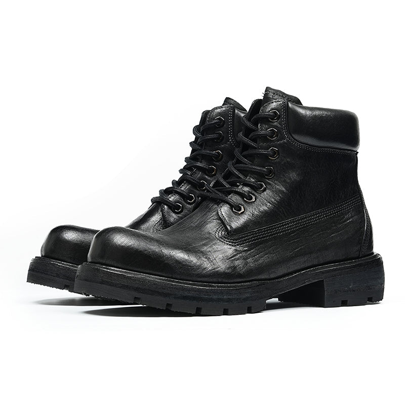 Men’s Rugged Outdoor Combat Boots with Heavy-Duty Traction Sole