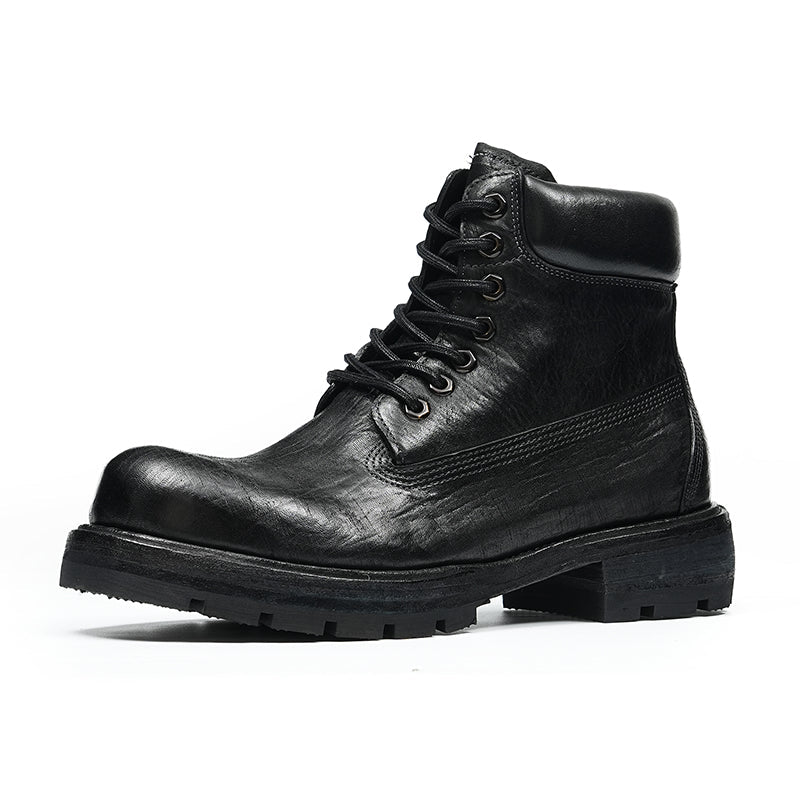 Men’s Rugged Outdoor Combat Boots with Heavy-Duty Traction Sole