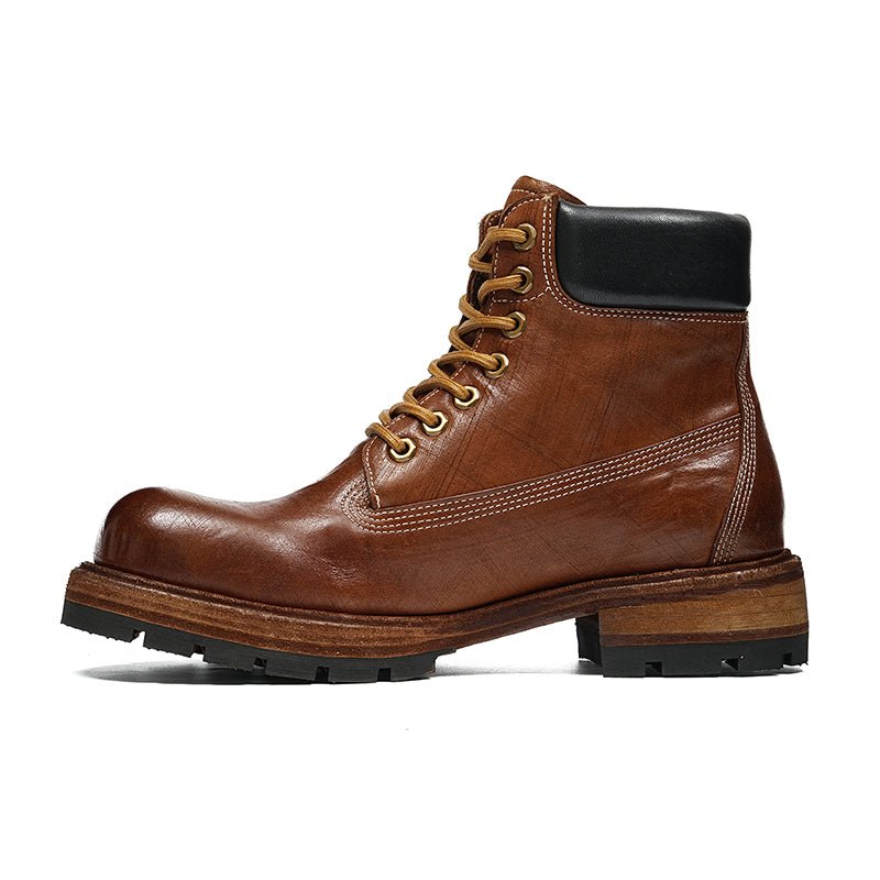 Men’s Rugged Outdoor Combat Boots with Heavy-Duty Traction Sole