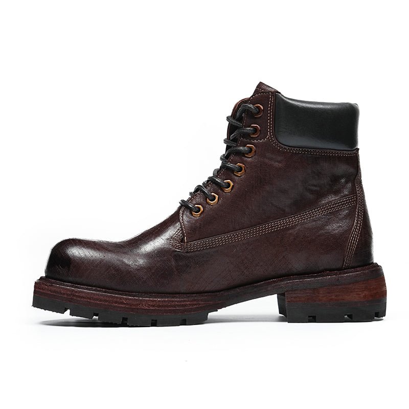 Men’s Rugged Outdoor Combat Boots with Heavy-Duty Traction Sole