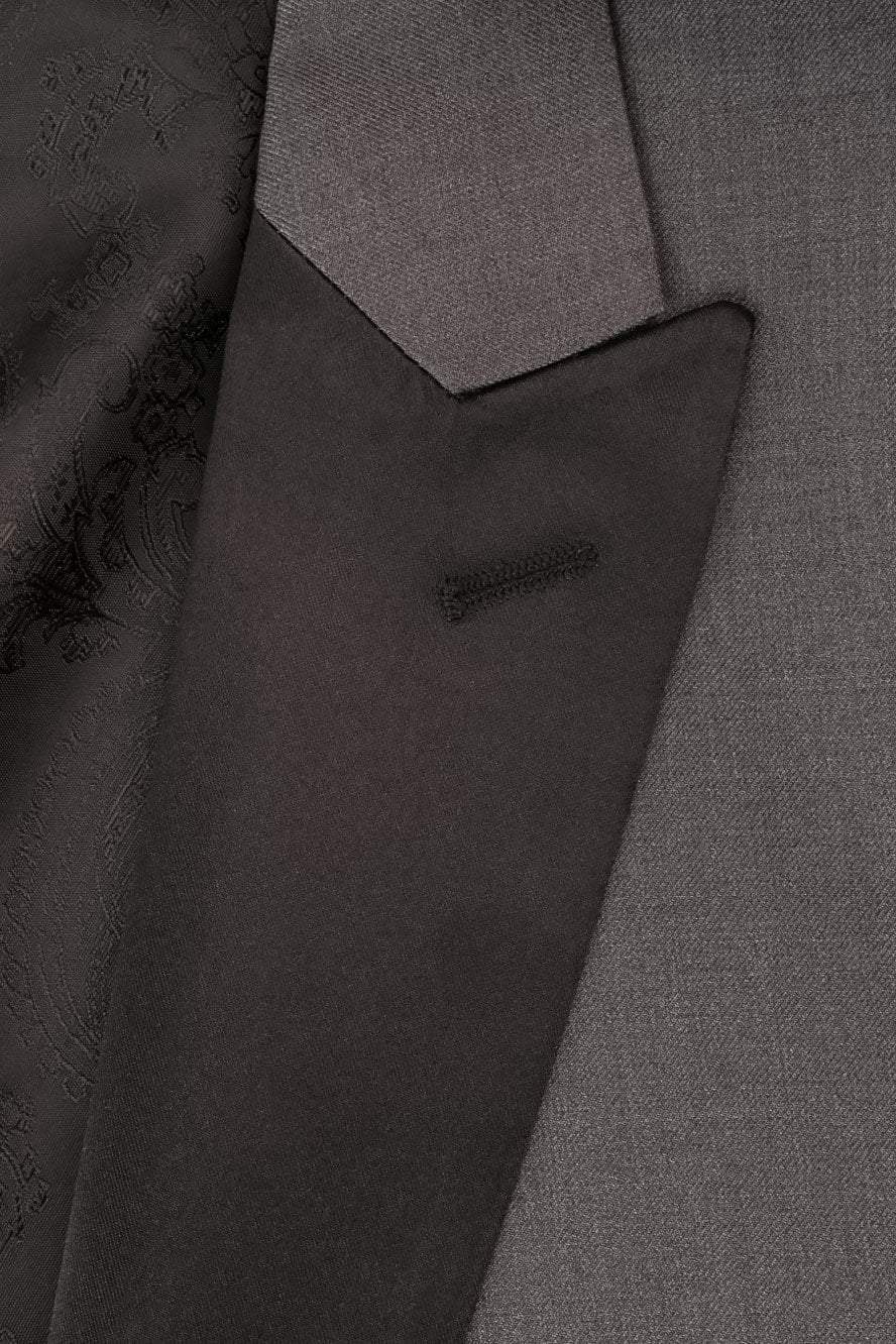 "Milan" Steel Grey Tuxedo Jacket Peak (Separates)