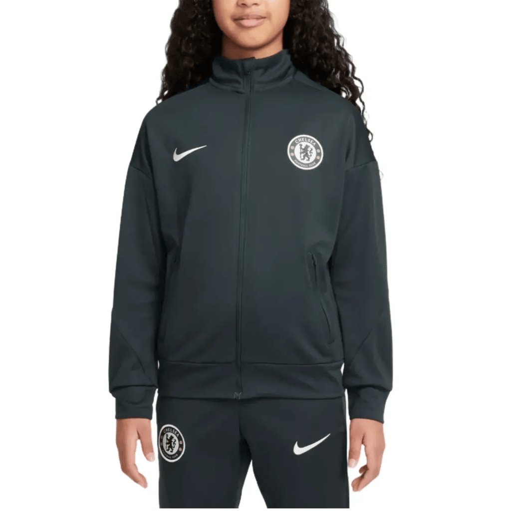 Kids - Chelsea dark green training presentation tracksuit 2025/26 - Nike