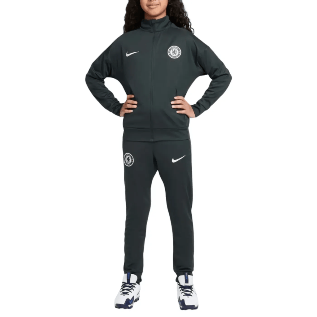 Kids - Chelsea dark green training presentation tracksuit 2025/26 - Nike
