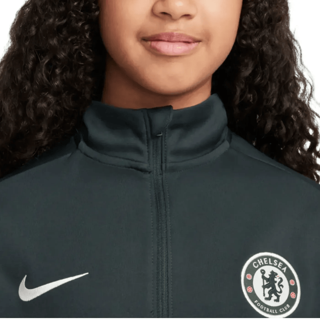 Kids - Chelsea dark green training presentation tracksuit 2025/26 - Nike