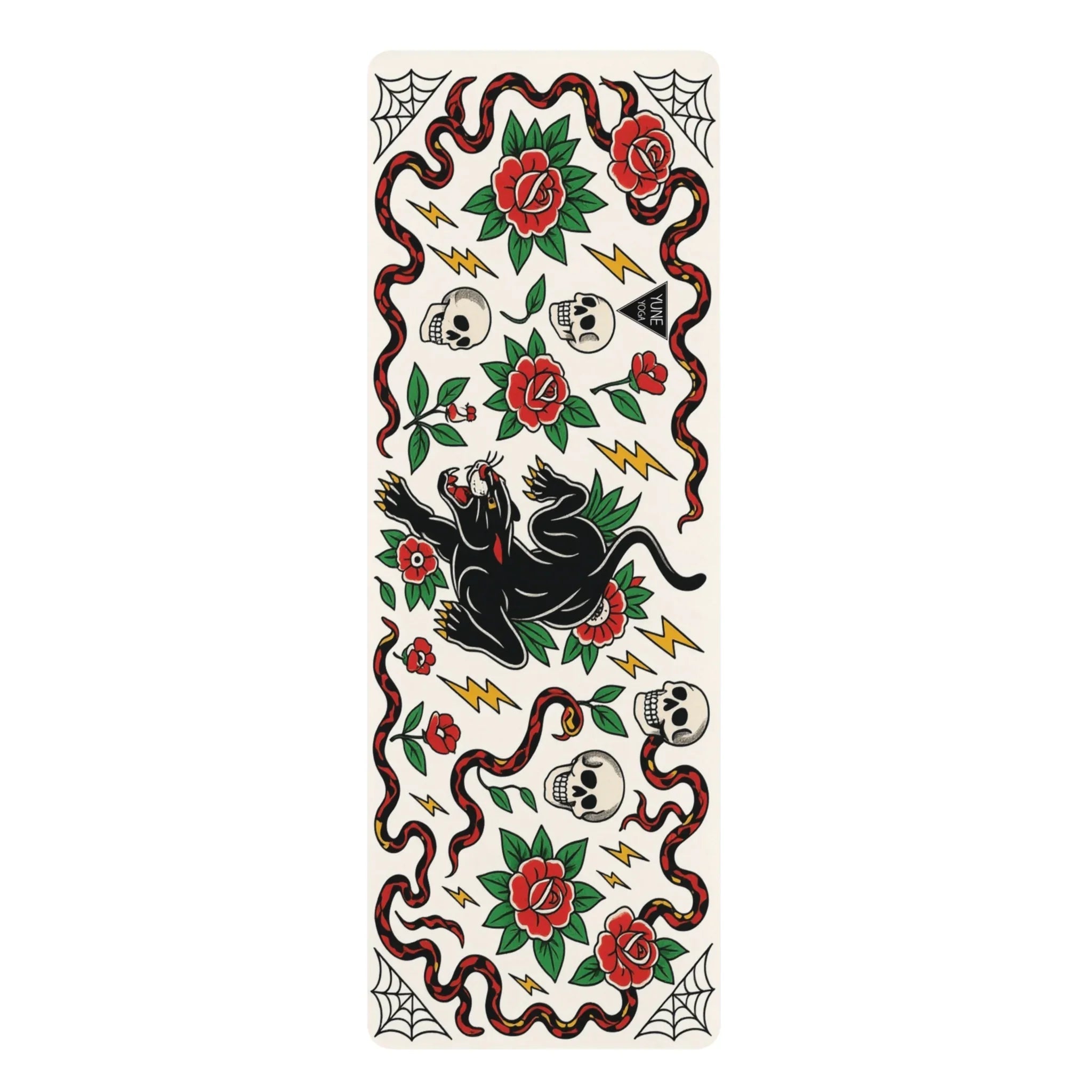 Nine Lives, Zero Slips — Black Cat Yoga Mat (3mm) | Yune Yoga