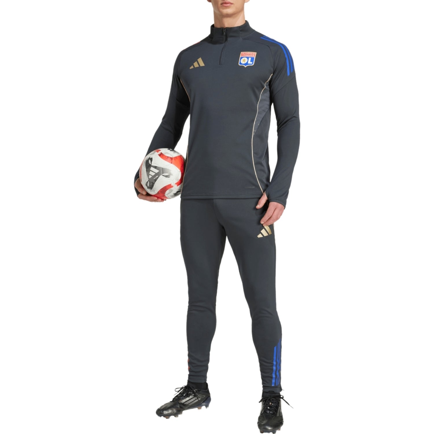 Olympique Lyon training technical soccer tracksuit 2025/26 - Adidas