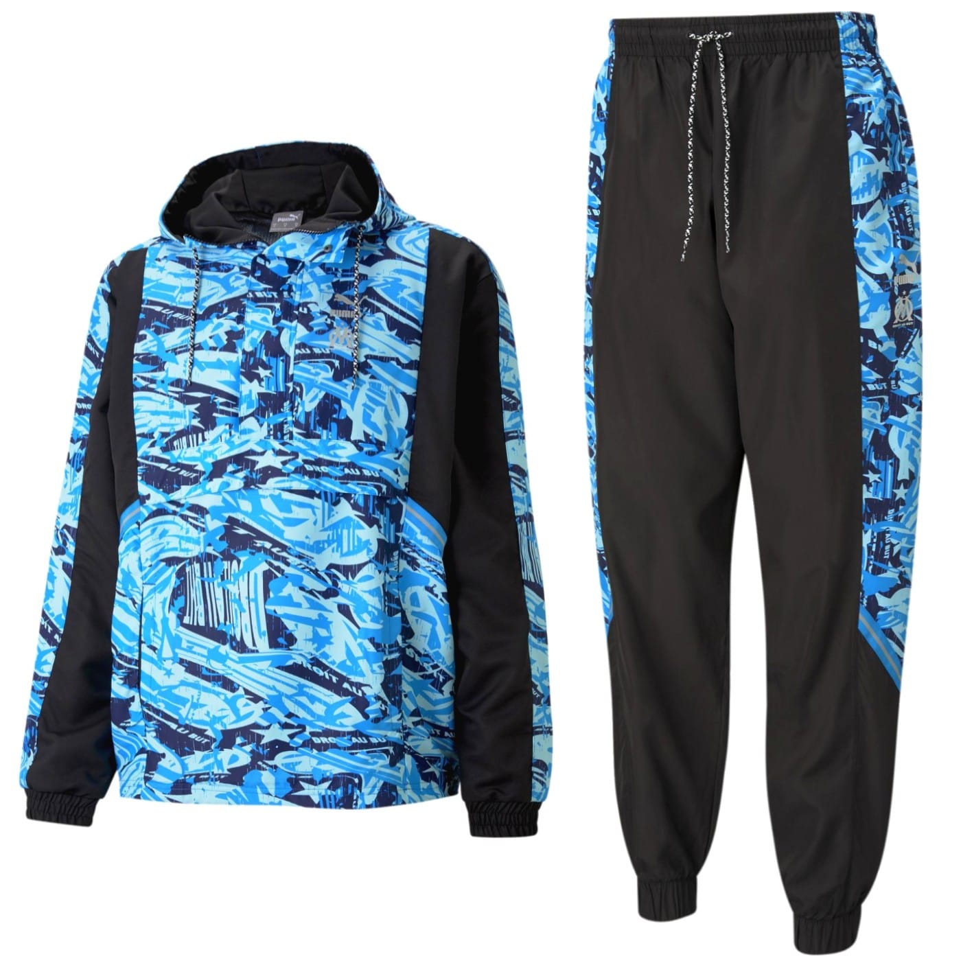 Olympique Marseille streetwear woven presentation tracksuit 2022 - Puma
