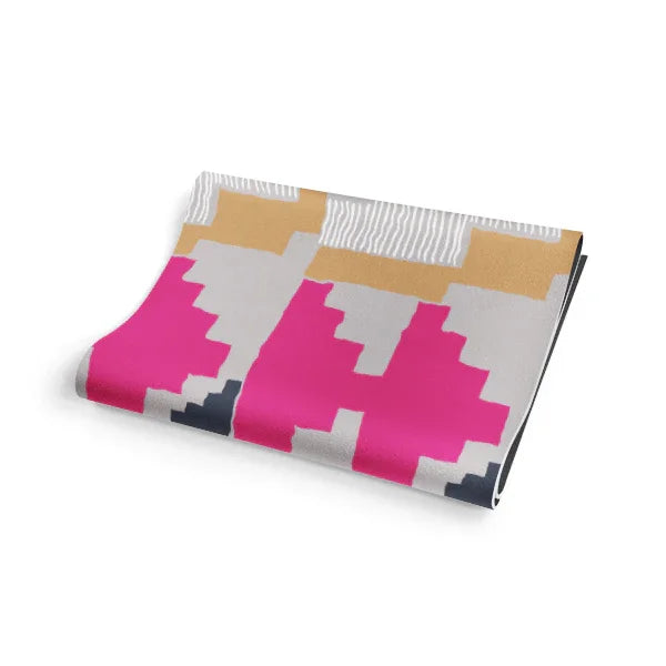 Yoga Mat | 6mm Thick | Pink| Non-Slip | Eco Friendly | Yune Yoga | Leah Duncan Geo