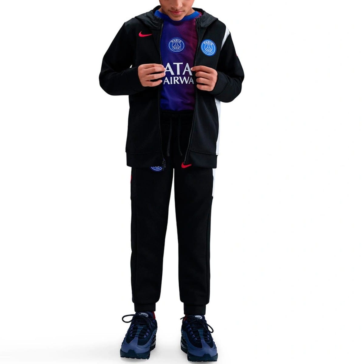 Kids - PSG UCL black casual presentation tracksuit 2025/26 - Nike