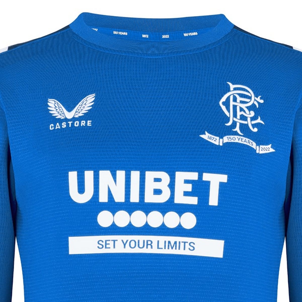 Rangers Glasgow royal blue training sweat top 2022 - Castore