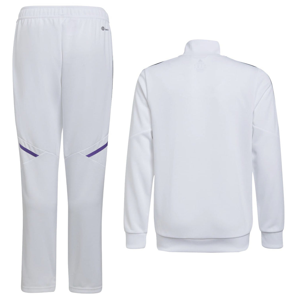 Kids - Real Madrid white training presentation tracksuit 2022/23 - Adidas