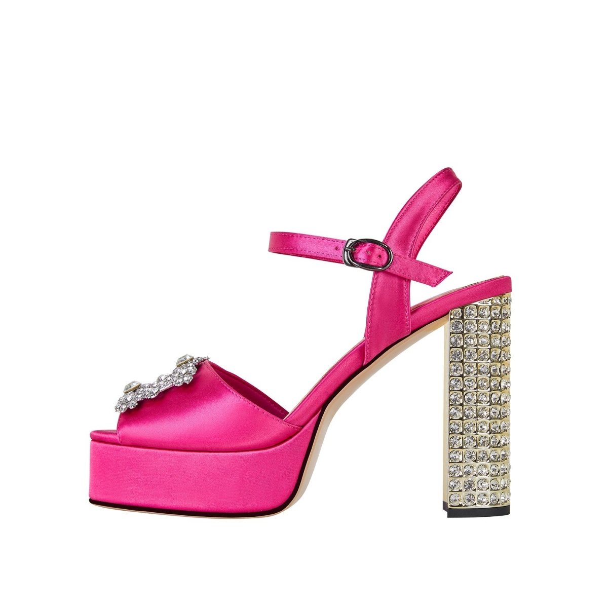 Rhinestone Chunky Platform Sandals