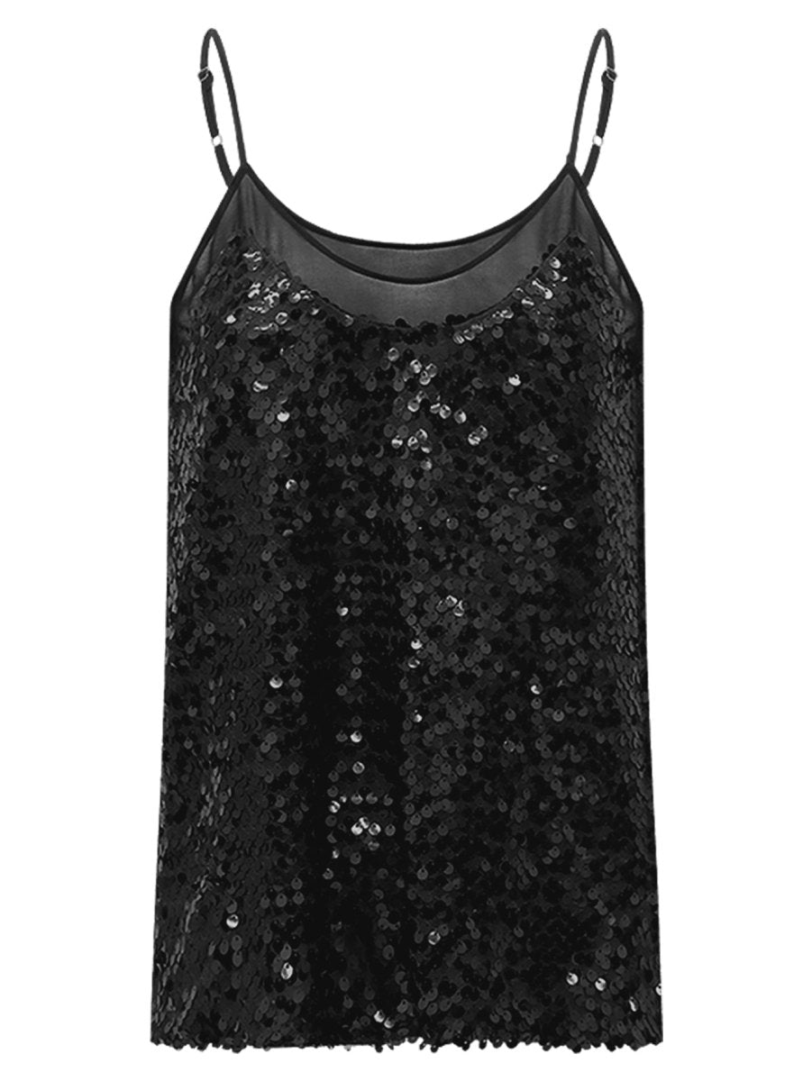 Sexy Glitter Sequin Camisole Top