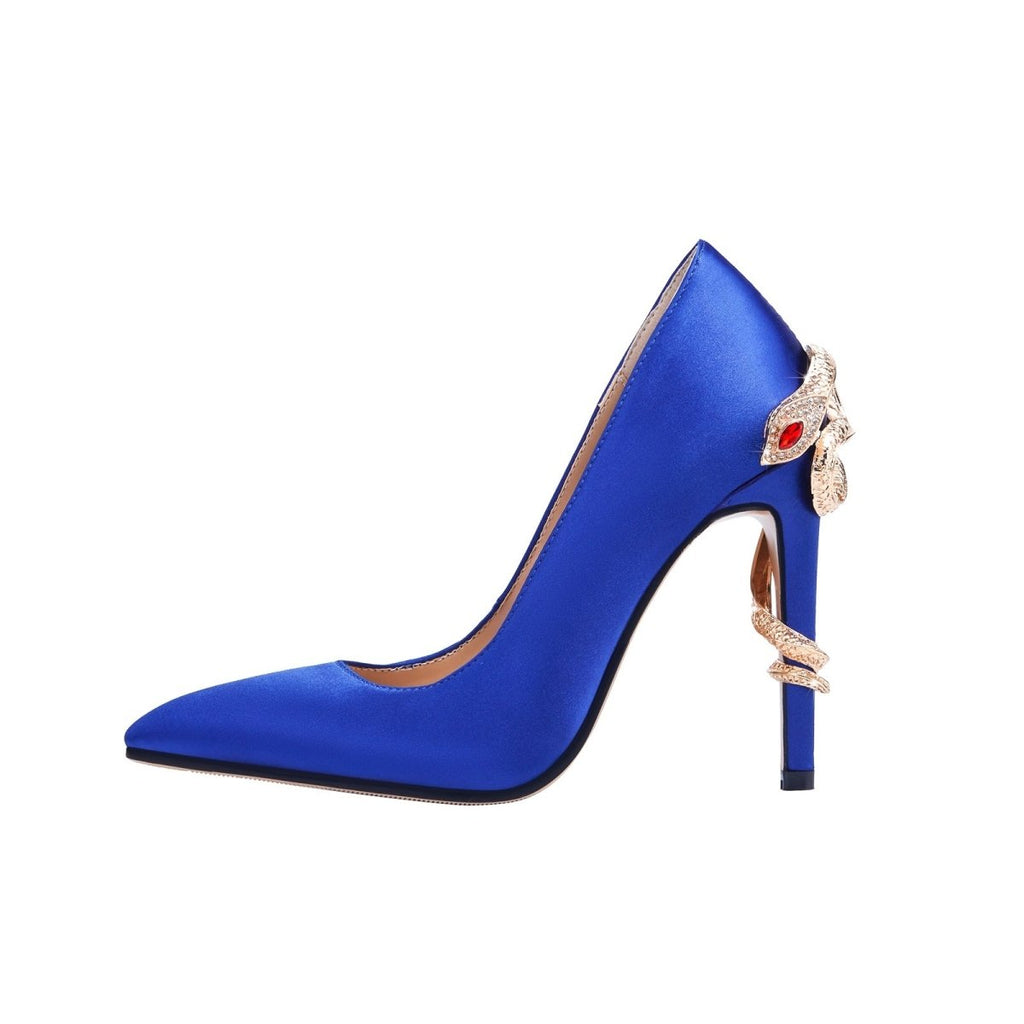 Slithering Crystal Serpent Stiletto Heel Pumps