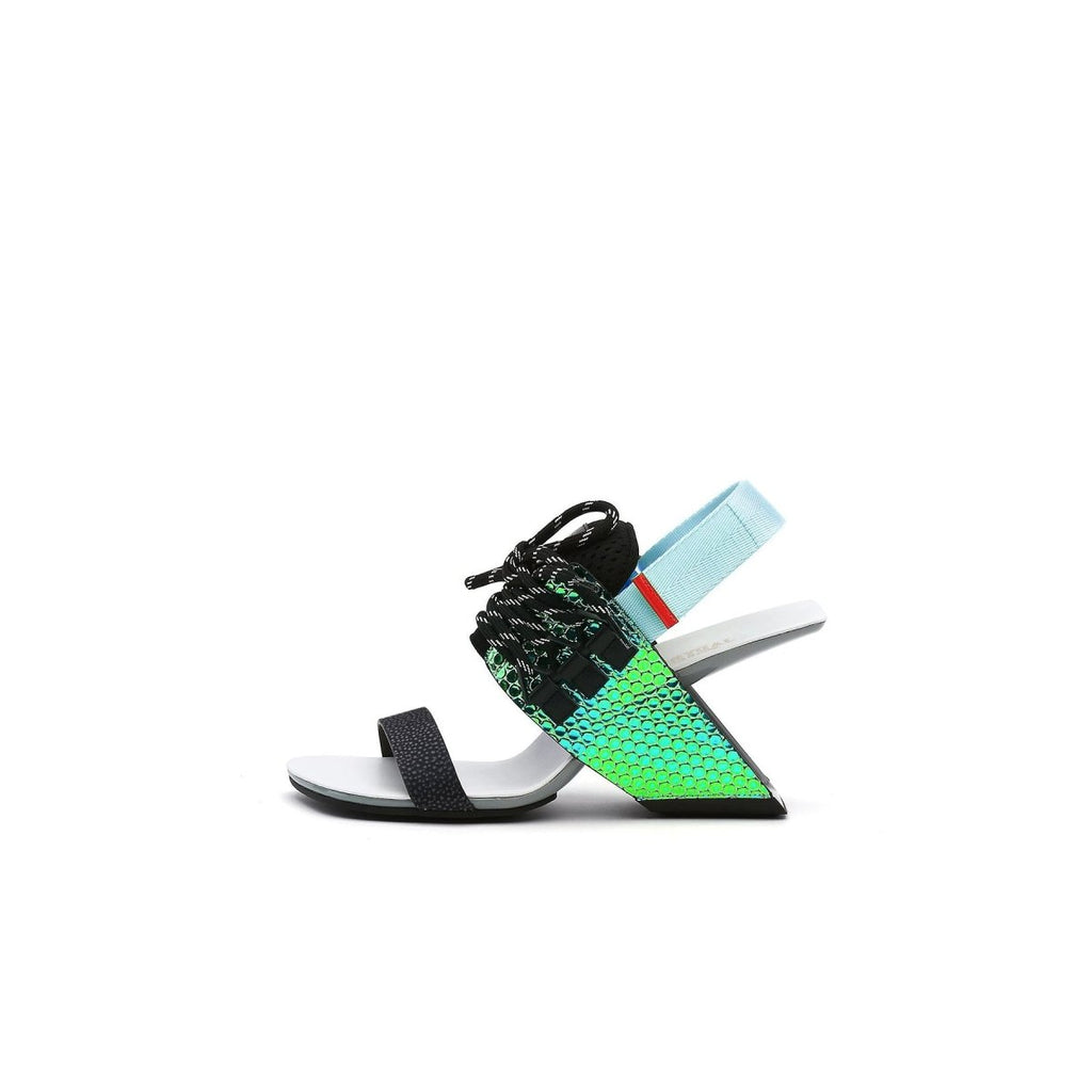 Sporty Laced Ankle Strap Sandals