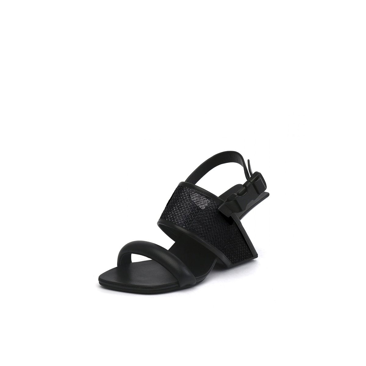 Square Toe Wide Strap Slingback Sandals