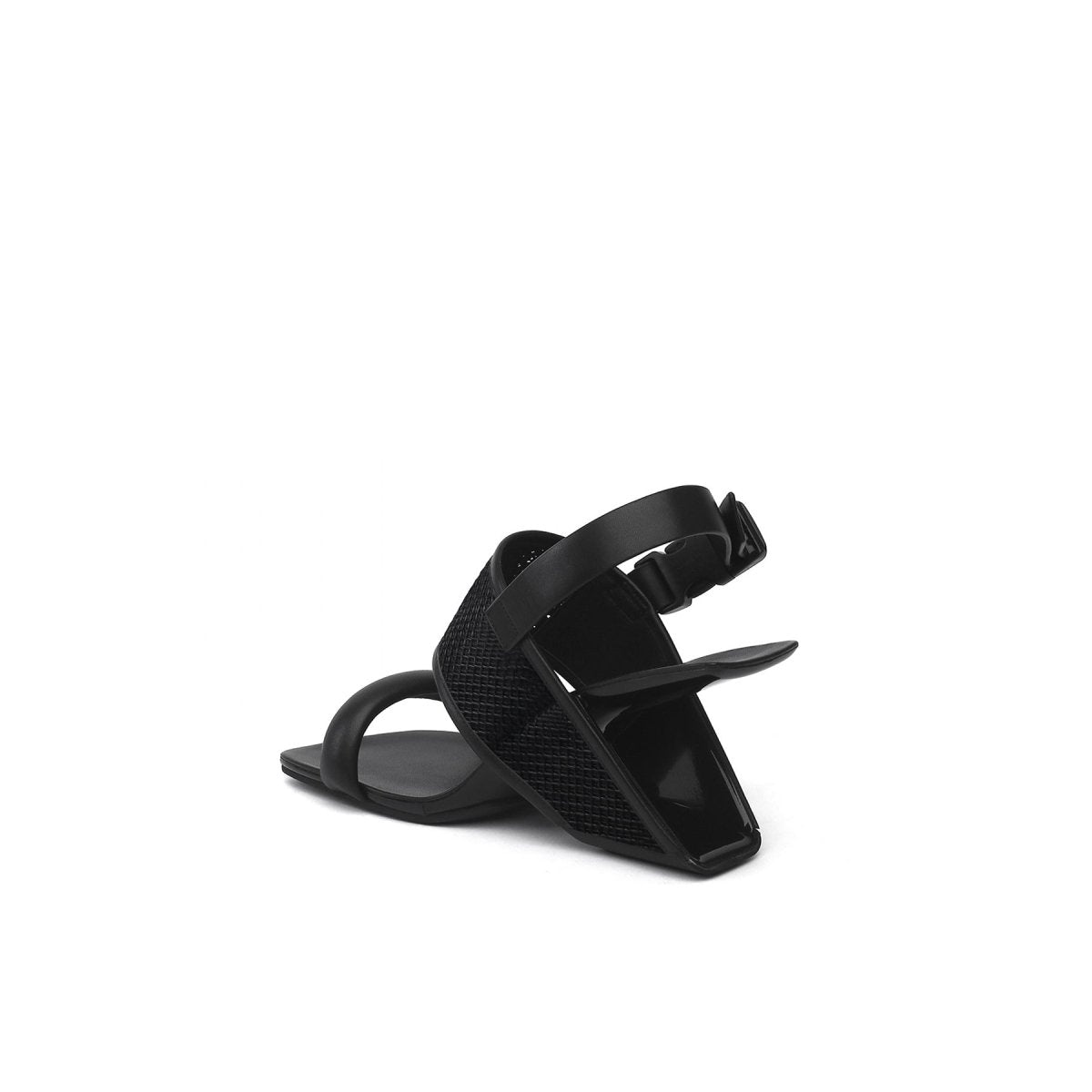 Square Toe Wide Strap Slingback Sandals