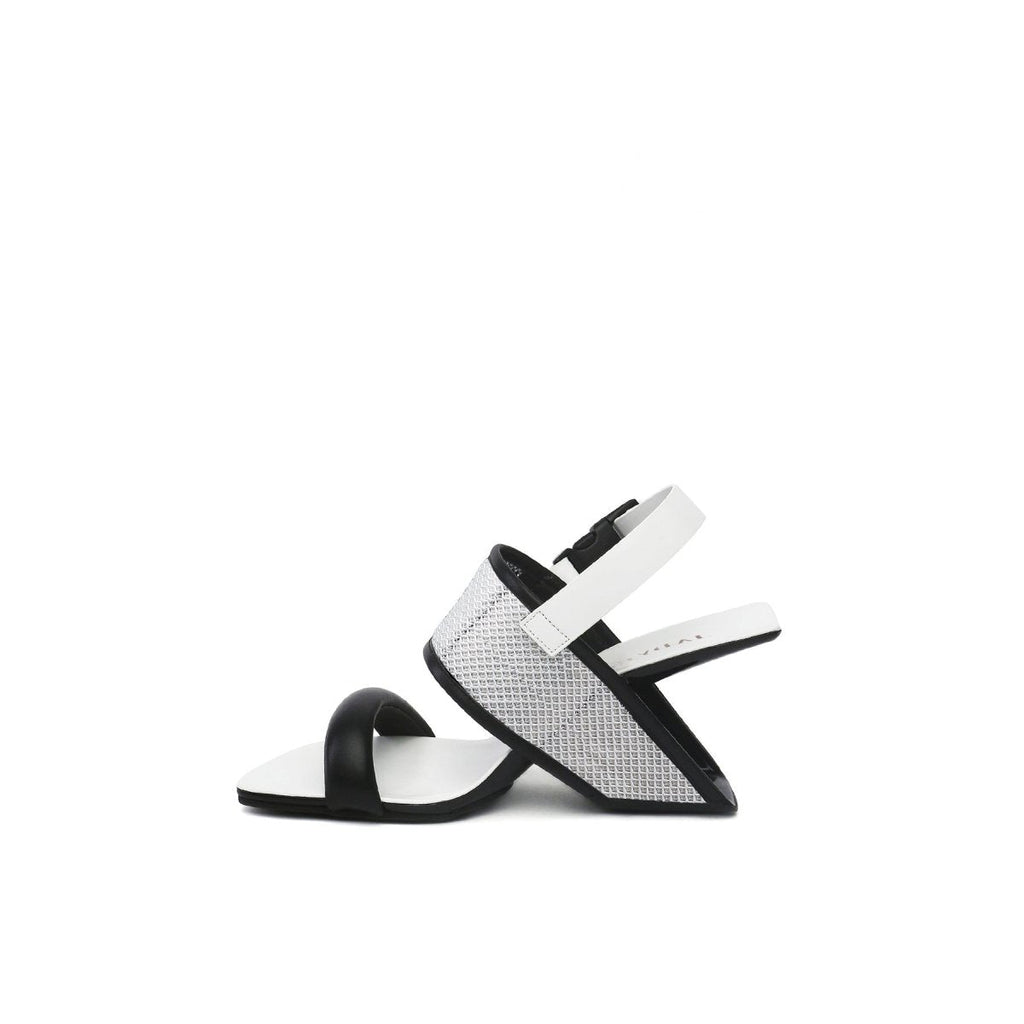 Square Toe Wide Strap Slingback Sandals
