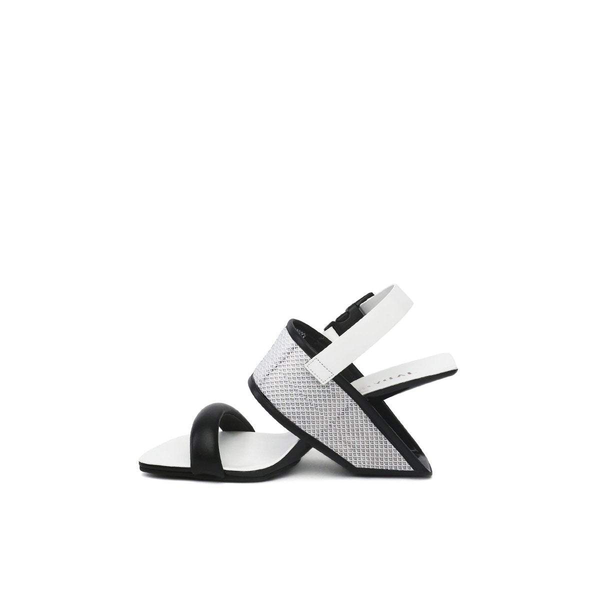 Square Toe Wide Strap Slingback Sandals
