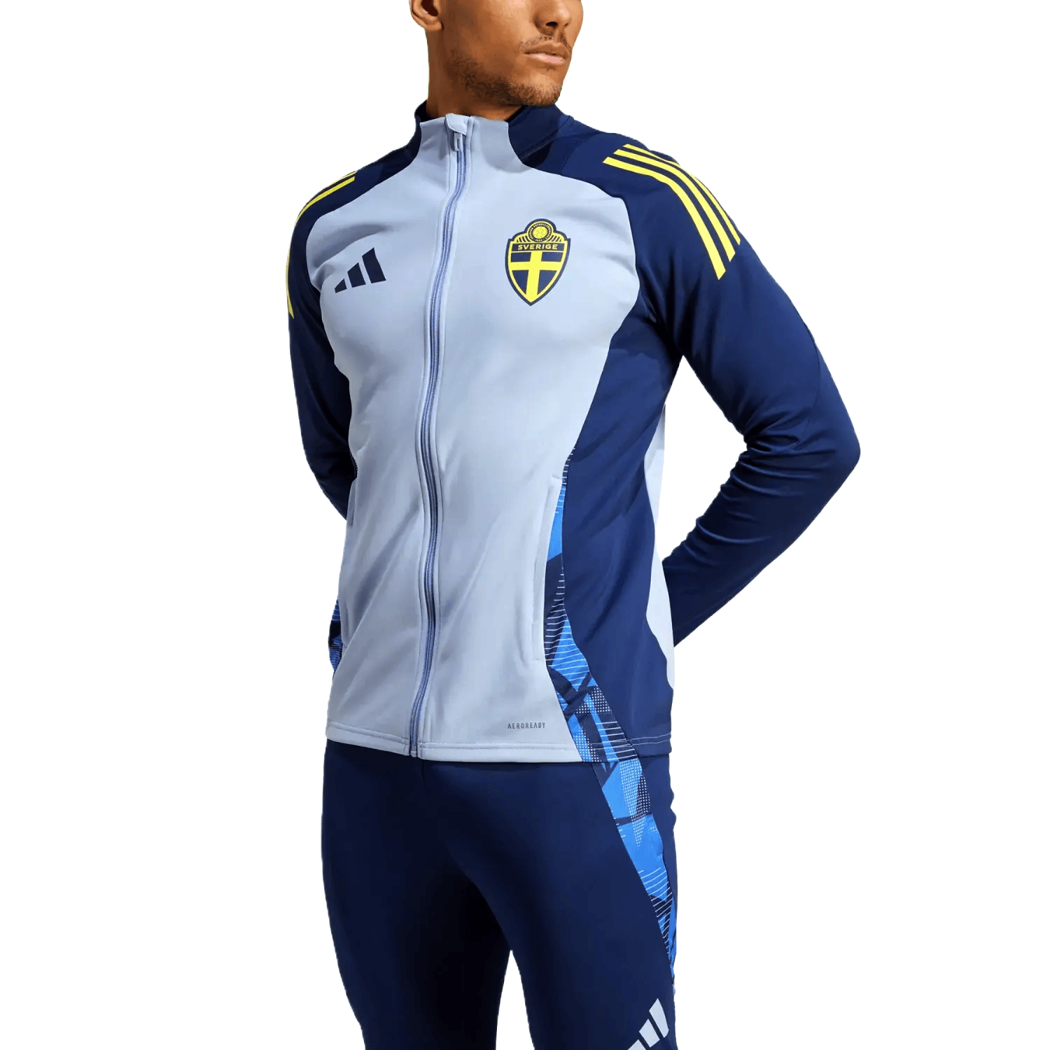 Sweden training bench soccer tracksuit 2024/25 - Adidas