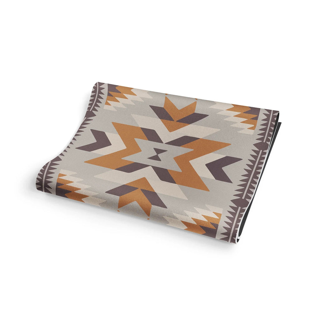 Teton Canyon Yoga Mat – 6 mm Extra Thick, Double-Sided Non-Slip, Eco-Friendly PER with Multi-Color Canyon Stripe Design | Yune Yoga