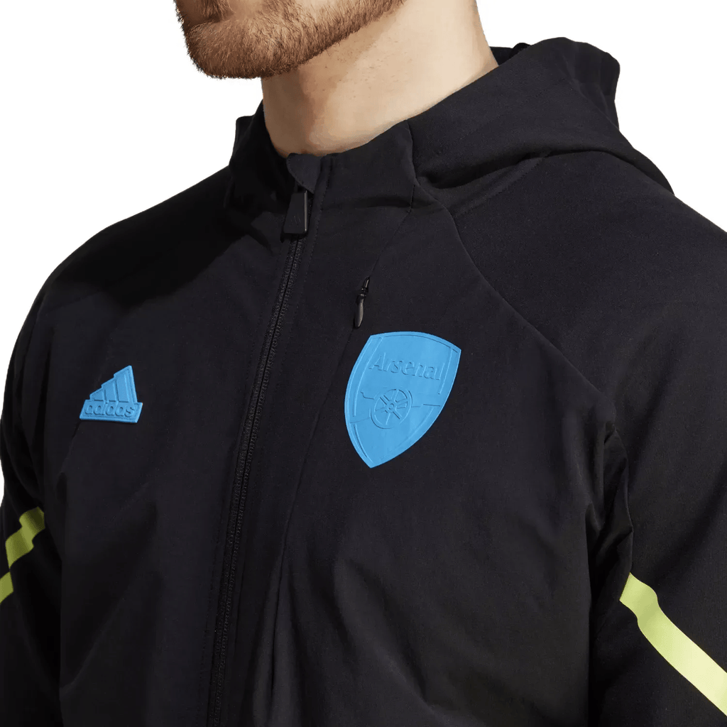 Arsenal FC black pre-match presentation tracksuit 2023/24 - Adidas